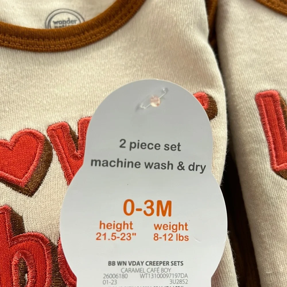 Wonder Nation Lover Boy 2 Piece Valentines set
